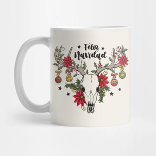 Feliz Navidad Skull Christmas Mug